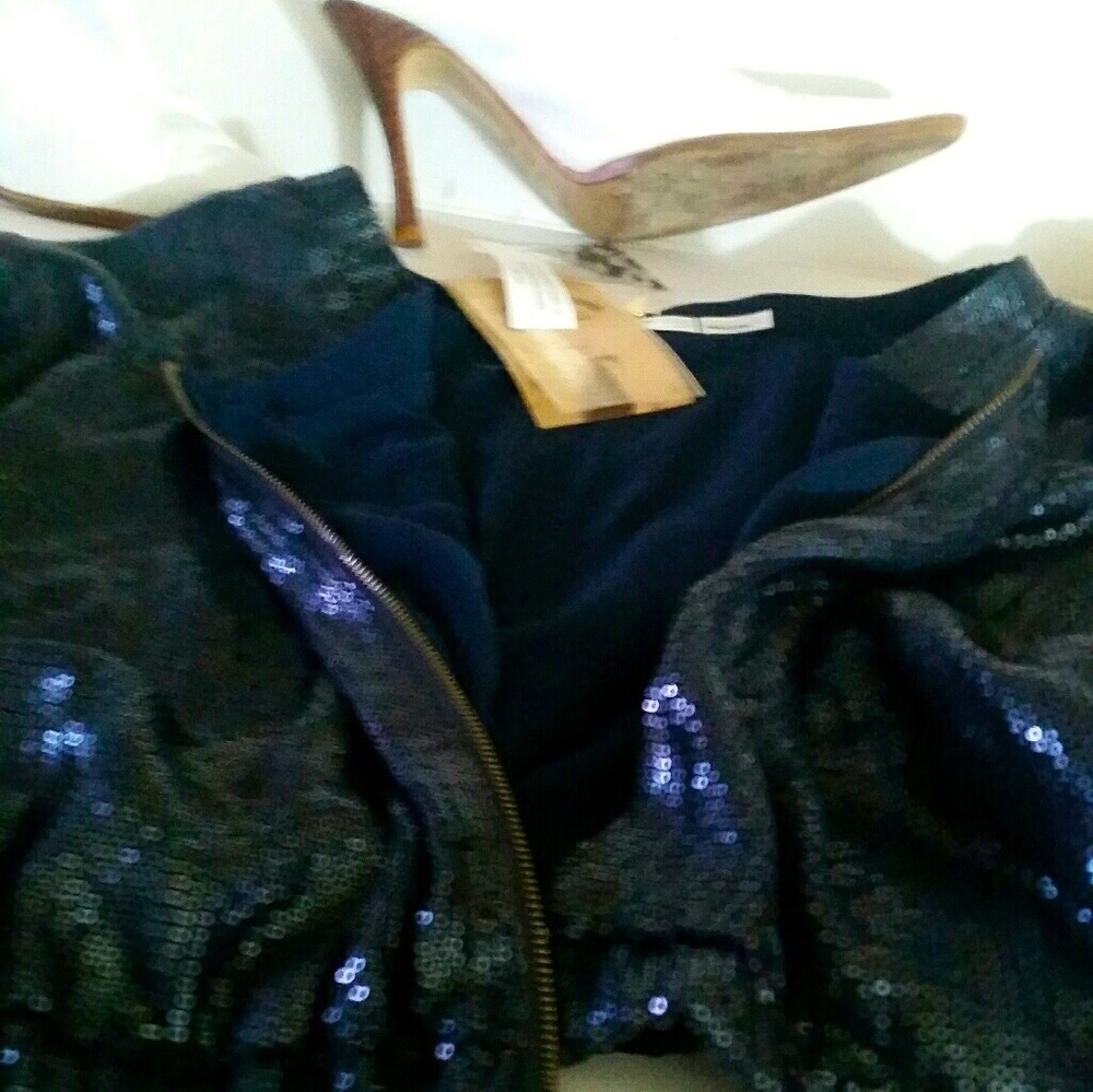 SEQUIN Cropped Jacket. SHOES. NOT INCLUDED . This is nice take closer look.
